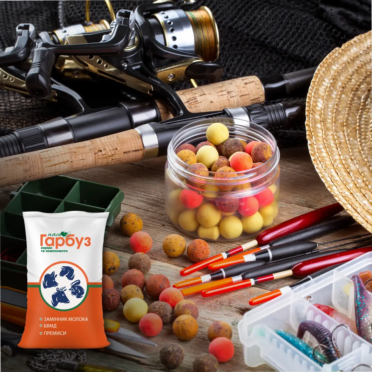 СОЄВЕ БОРОШНО для бойлів (прикормка для риби)