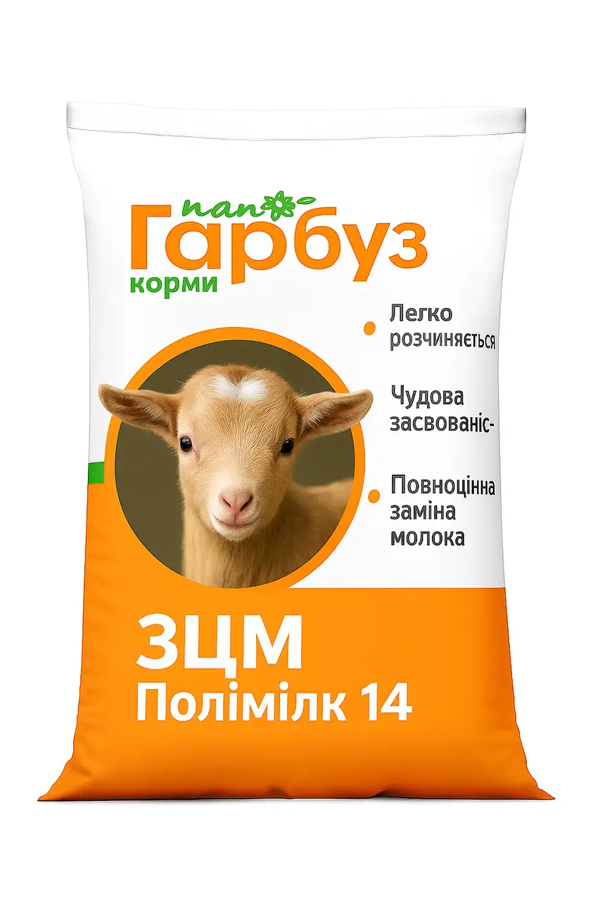ЗЦМ Полімілк 14 Пан Гарбуз для козенят, ягнят і телят від 14 днів життя