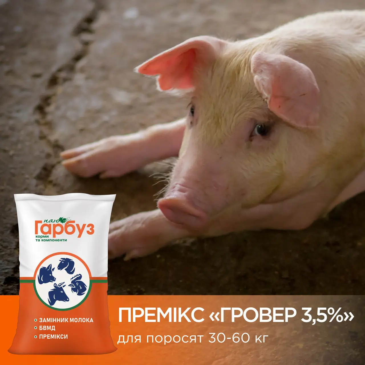ПРЕМІКС “ПРОФЕССИОНАЛЬНЫЙ ГРОВЕР 3,5%” для поросят 30-60 кг