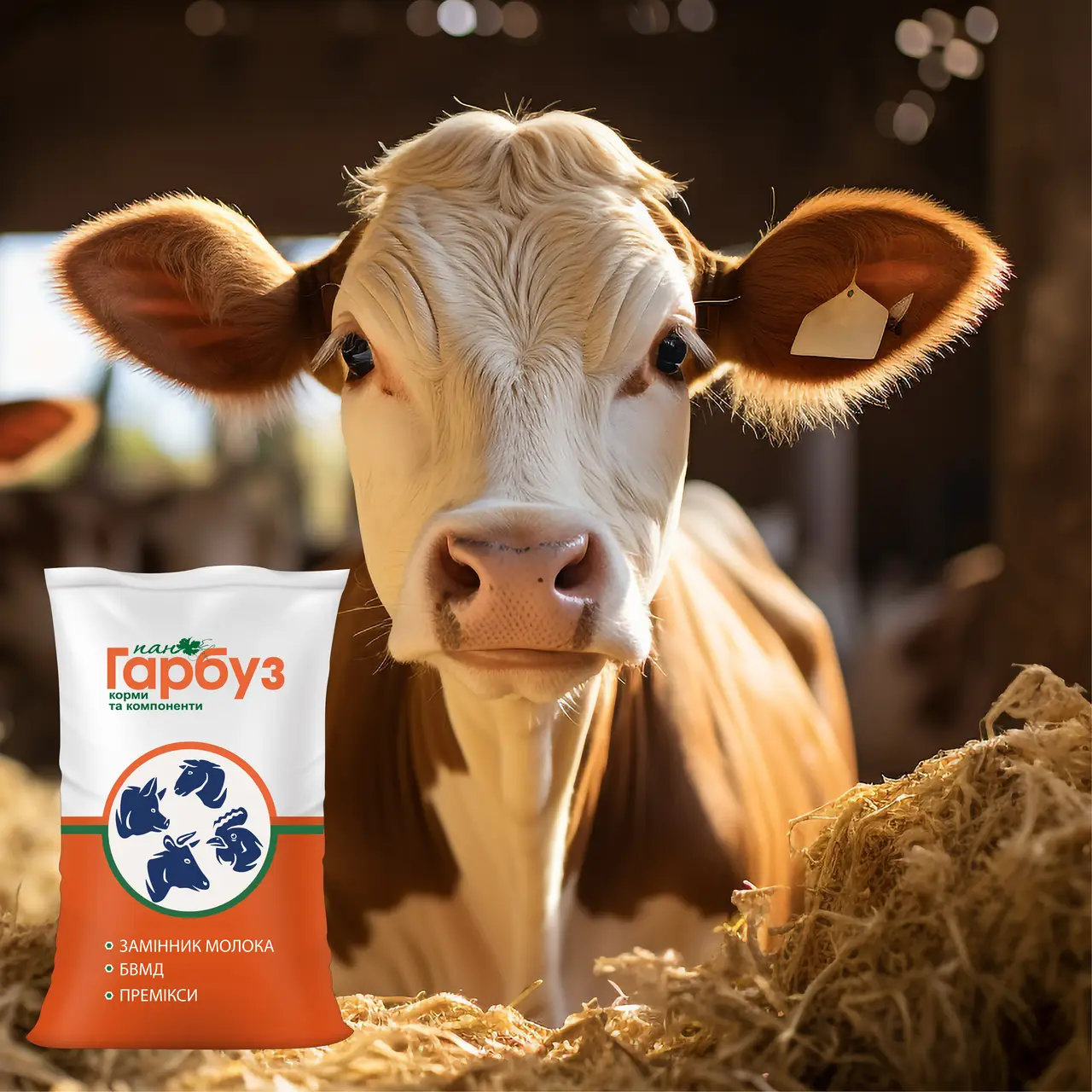 БВМД для відгодівлі телят і бичків 20% Пан Гарбуз — збалансована добавка для молодняка 25 кг